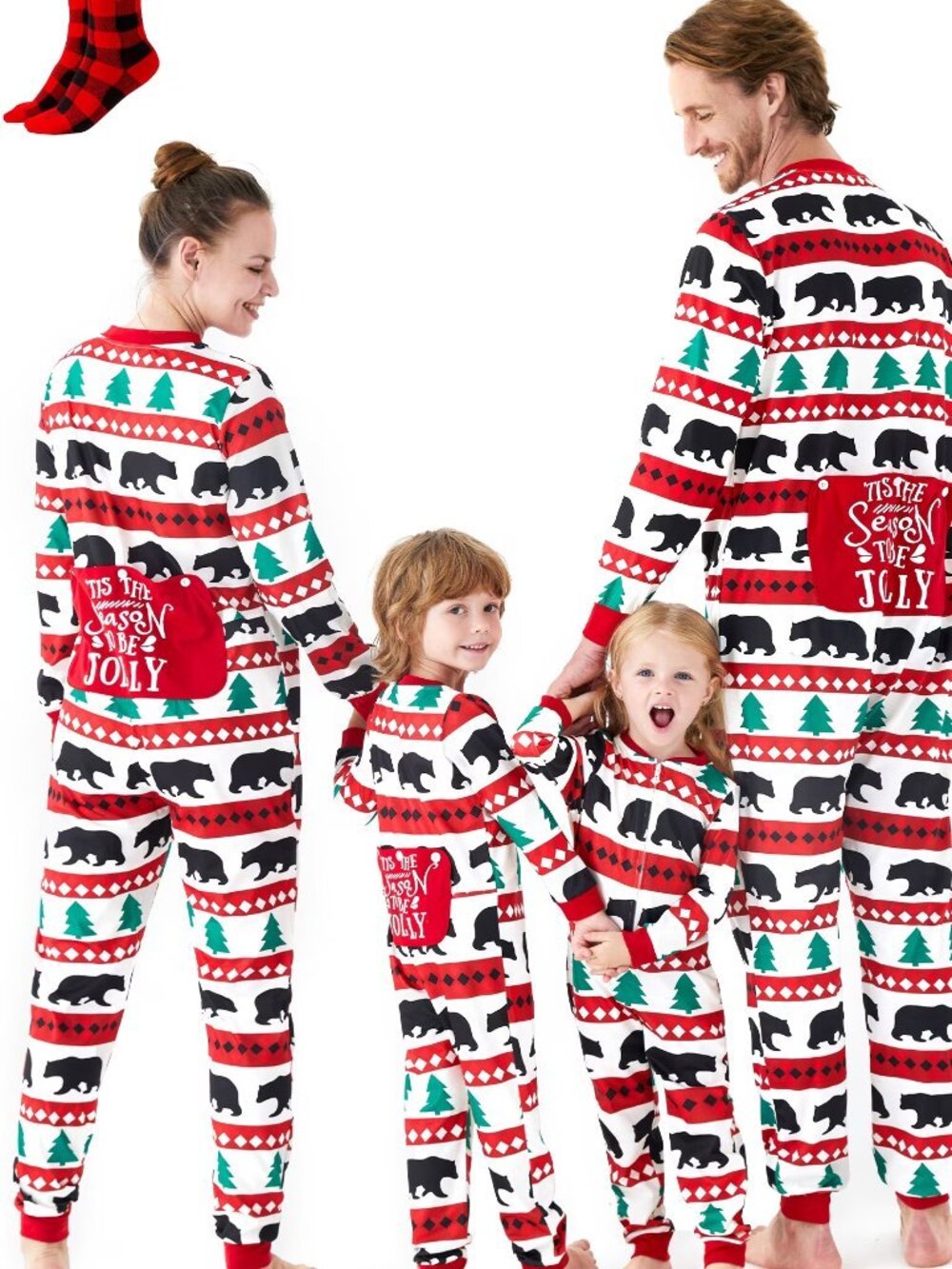PatPat Women's Pajamas Matching Family Christmas Pajamas Polar Bear XL